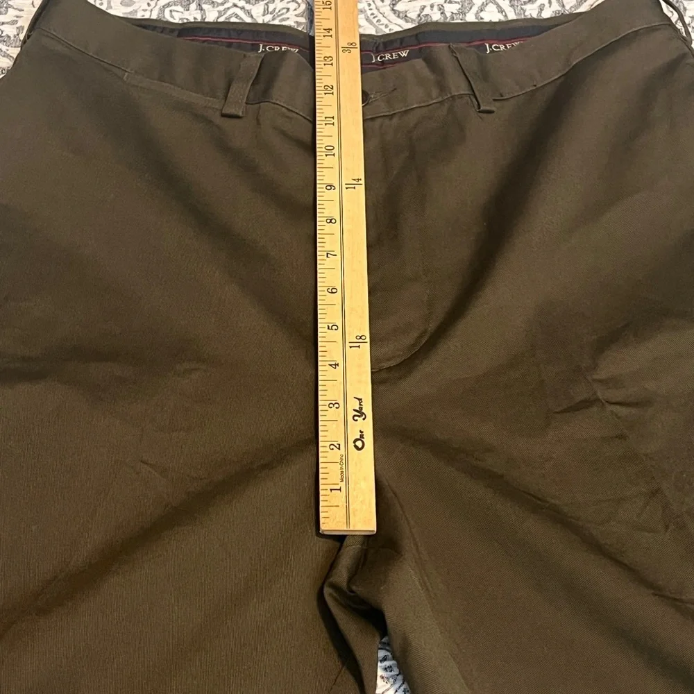 J. Crew Classic Fit Men's Olive Dark Green Ankle Trouser Pants sz 35